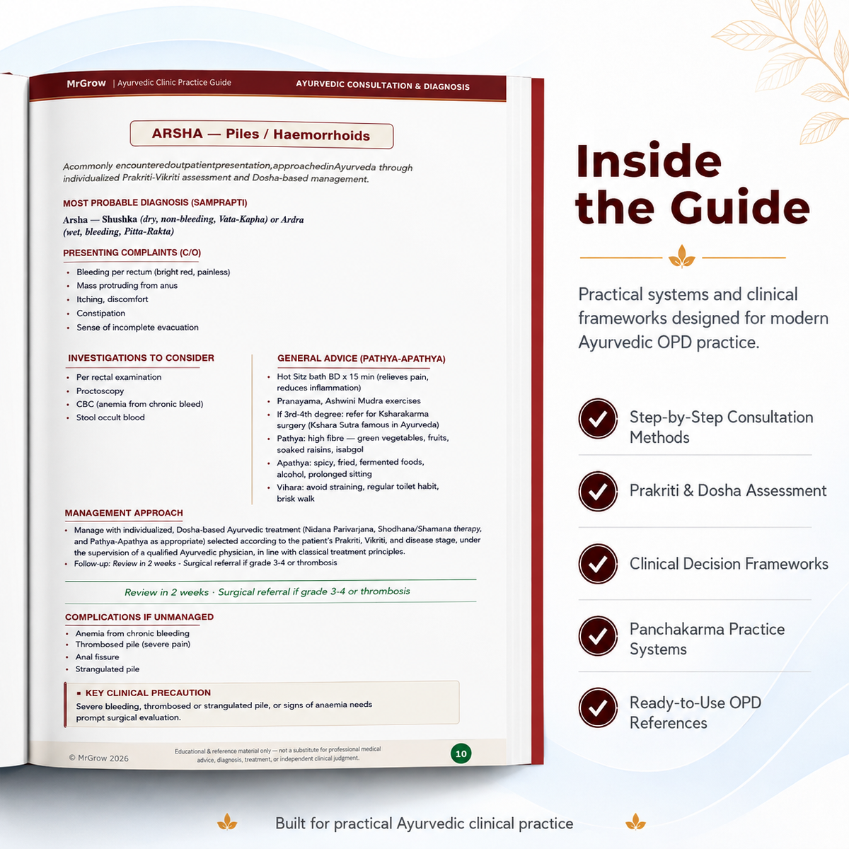 Ayurvedic Clinical Reference Guide