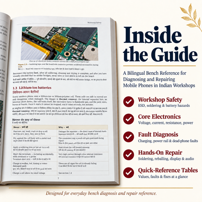 Mobile Phone Repairing: A Practical Guide to Hardware and Software Faults - हिंदी + English