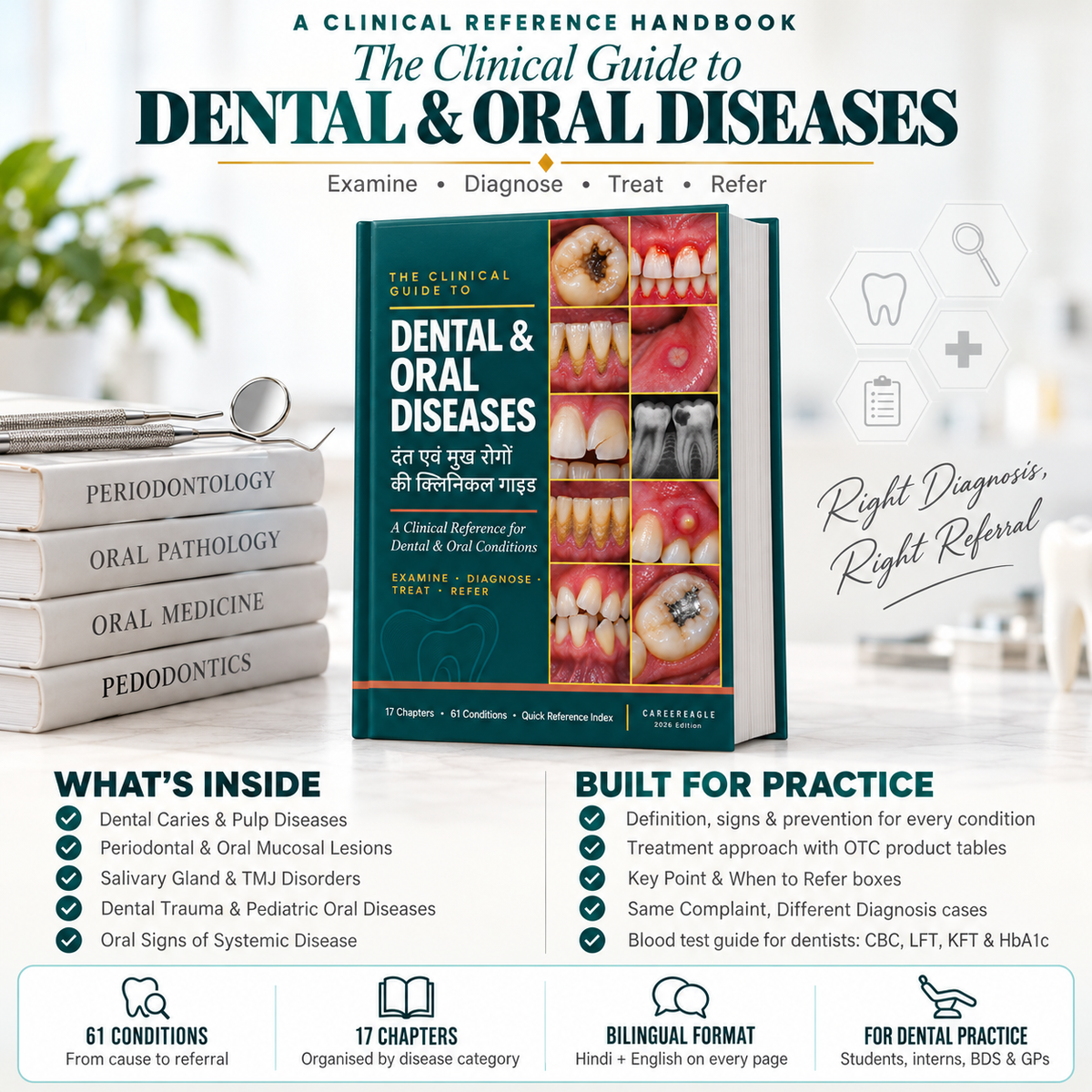 The Clinical Guide to Dental & Oral Diseases - हिंदी + English